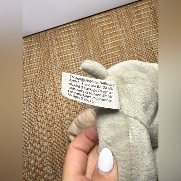 Barnum Animal Crackers Vintage 7" Elephant Stuffed Animal, Plush - Picture 7 of 9